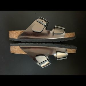 Birkenstock Arizona Size 38 Metallic Anthracite